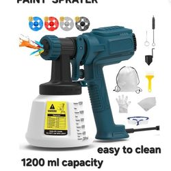 Paint sprayer  w 4 nozzles electric . 1200 ml capacity