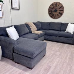 Dark Gray Sectional Couch Free Delivery 