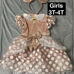 Girls 3T-4T Minnie Mouse Halloween Costume 