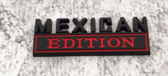 Mexican edition badge emblem adhesive back approx 3 1/4"x1.5" SHIPPING AVAILABLE