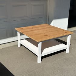 HEMNES Coffee Table: White Stain/Light Brown