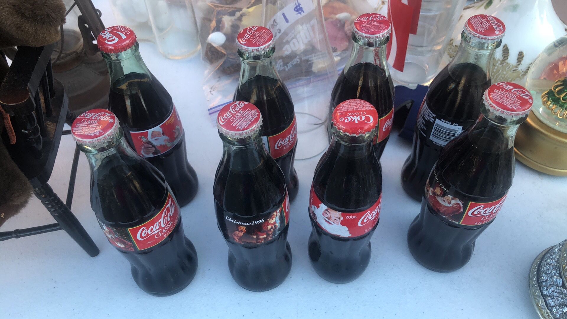 Vintage Christmas Coke Coca Cola Bottles Just $5 For All 8