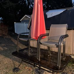 Table Chairs And Umbrella Patio Set!