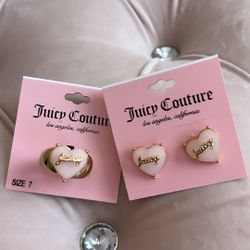 Juicy Couture Earrings And Ring Set 