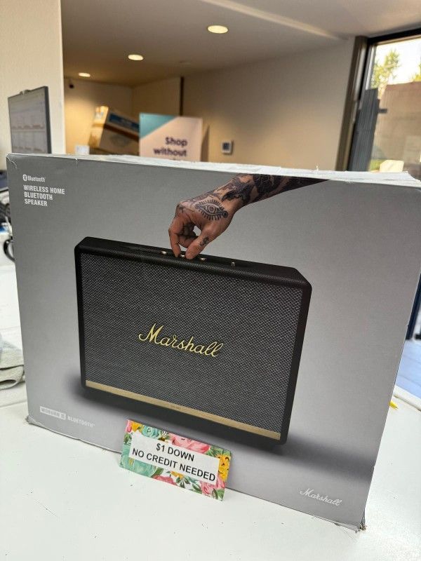 Marshall Woburn II Bluetooth Speaker New Only $1 Today Pay The Rest Later!