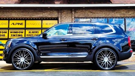 24x9 6x135 / 6x139.7 MASSIV 925 BLACK AND MACHINED Wheels