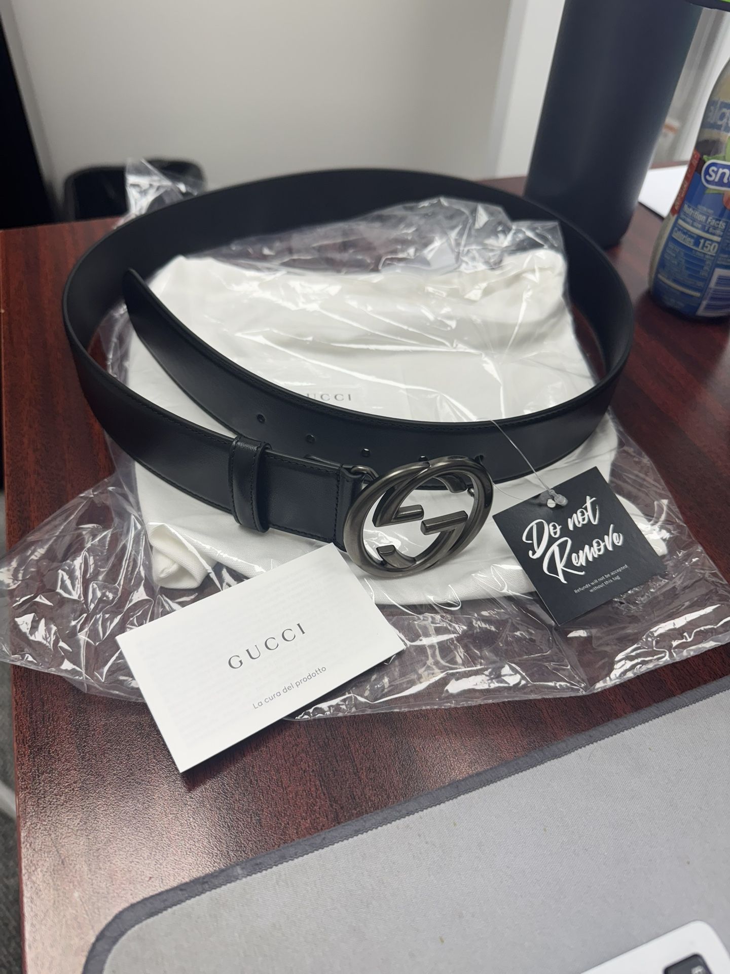 Gucci Interlocking G Buckle Belt- Men’s