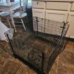 Metal Bunny Cage With Everything And Water& Food Bowls