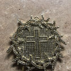 Gold Diamond Medallion Charm