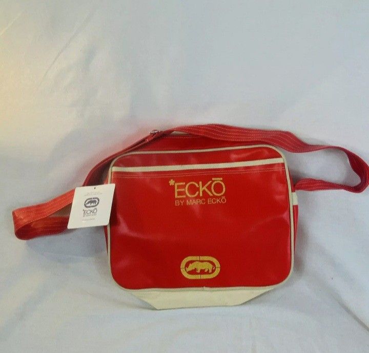 Ecko By Marc Ecko Messenger Tote Travel Bag Shoulder Strap Red
