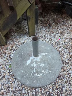 Umbrella stand, solid concrete