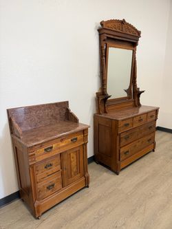 Antique marble stone dressers