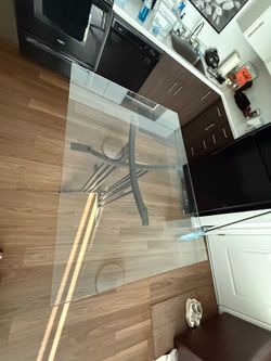 Clear Rectangular tempered Glass Top