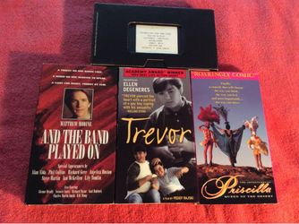 LOT OF 4 RARE LGBTQ VHS TAPES PRISCILLA THE BAND PLAYED ON TREVOR MIA
