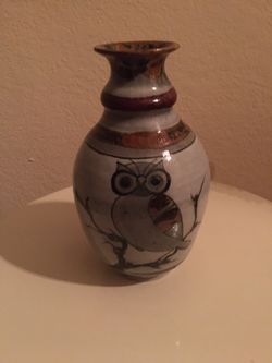 Ken Edwards vintage signed Mexican vase