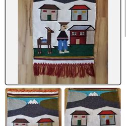 Wall Hanging South America Peru Andes Ecuador Alpaca Llama Decor