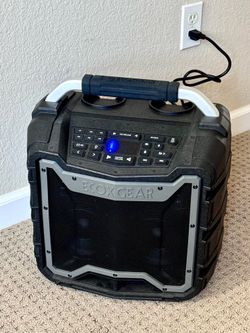 Used ECOXGEAR EcoTrek Rugged Waterproof Floating Portable Bluetooth Wireless 100 Watt Stereo Smart Speaker and PA