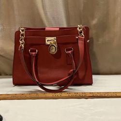Michael Kors Hamilton West  Red Purse