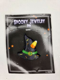 Ganz Spooky Jewelry Witch Hat Pin Halloween Candy Corn Sprinkles New