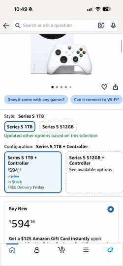 Xbox series S 1tb Two Controllers