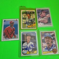 Signed cards baseball
