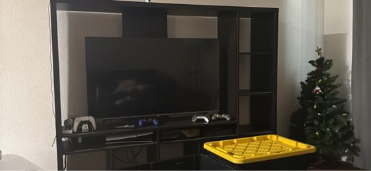 IKEA tv entertainment stand book shelf combo
