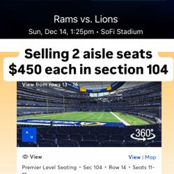 Rams Vs lions