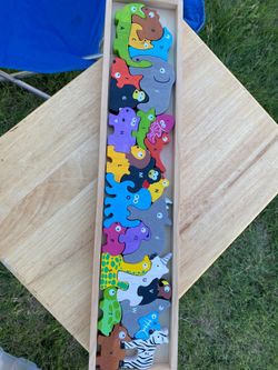 Wood Toy Puzzle Animal/Alphabet (BeginAgain)