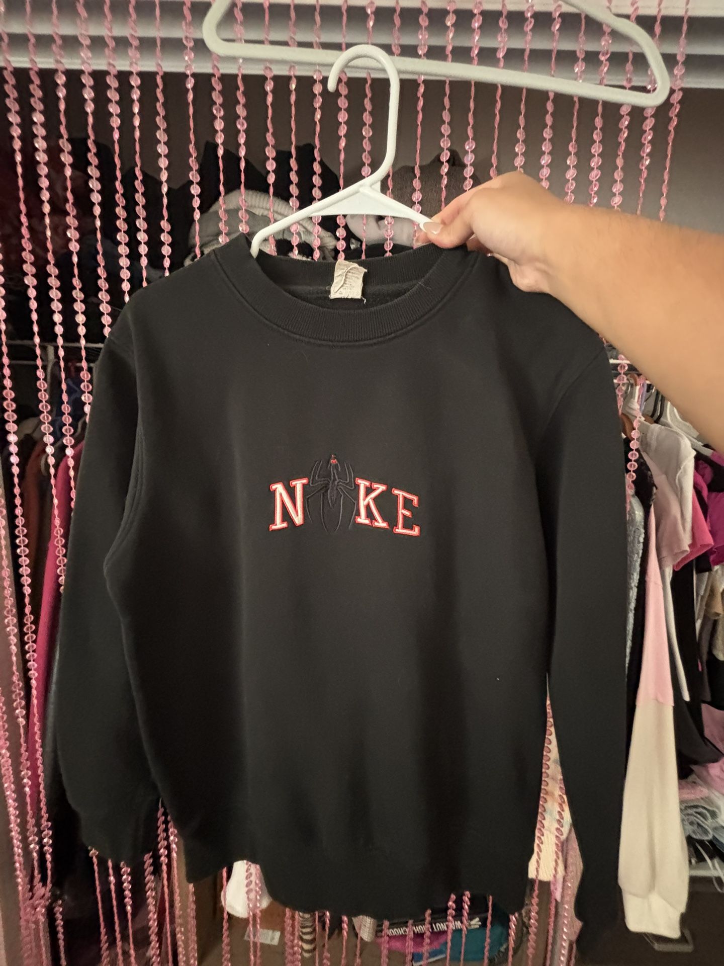 black nike spiderman crewneck