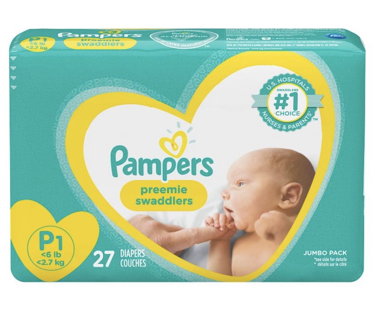 Pampers Preemie Swaddlers 27 Ct