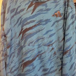 Adidas Youth XL (18/20) Blue Camo Hoodie