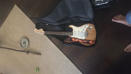 Squier Affinity Series Stratocaster HSS Limited-Edition in a Natural gloss finish.