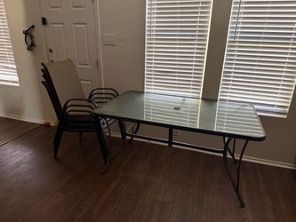 Outdoor table and chairs