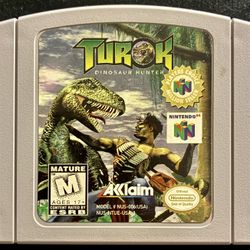 Turok: Dinosaur Hunter (Nintendo 64, 1997) – Epic Adventure in Great Condition! 🦖 / 🎖️ Vet Discount Available!