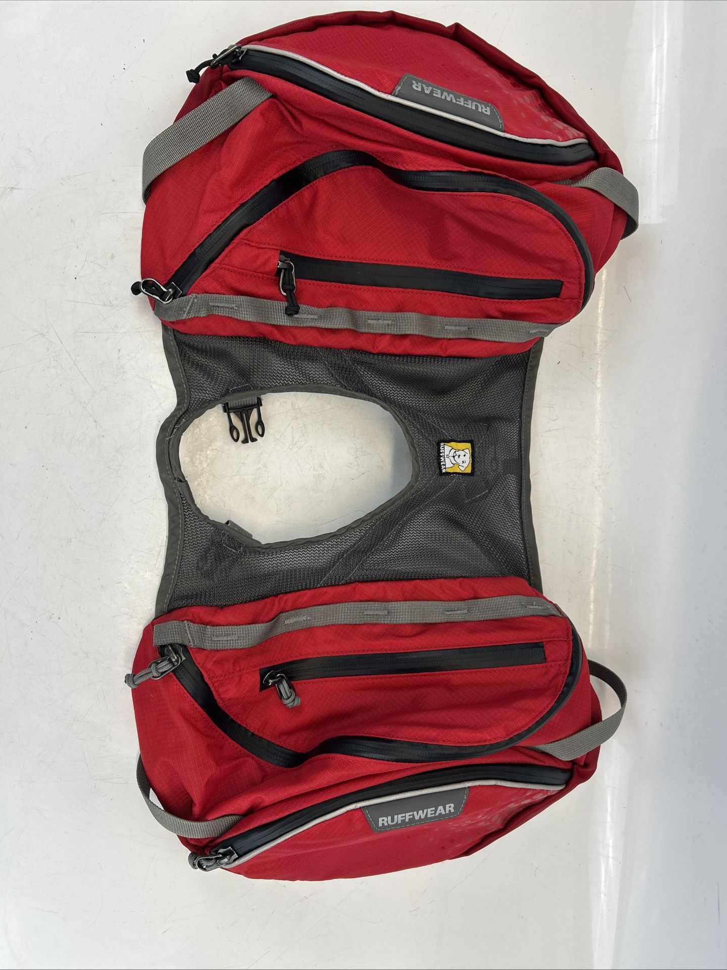 RuffWear Palisades Pack Saddle Bag Size Small Red Dog Backpack Hiking Utility