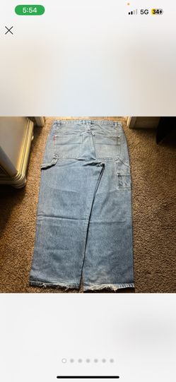 vintage y2k baggy wide leg southpole carpenter light blue fade wash 