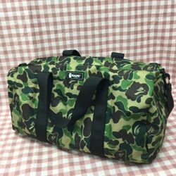 A bathing ape bape camo duffel gym bag