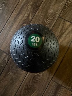 Fitvids 20 Pound Weighted Medicine Ball for Home Gym Training and Fitness, Green