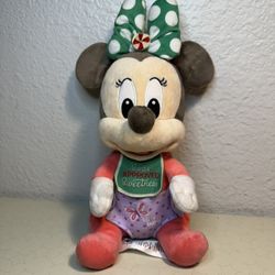 Disney Park Minnie Mouse No Blanket Christmas Plush Doll Pre Owned