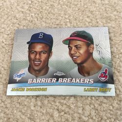 Historical Baseball Card- Jackie Robinson And Larry Doby
