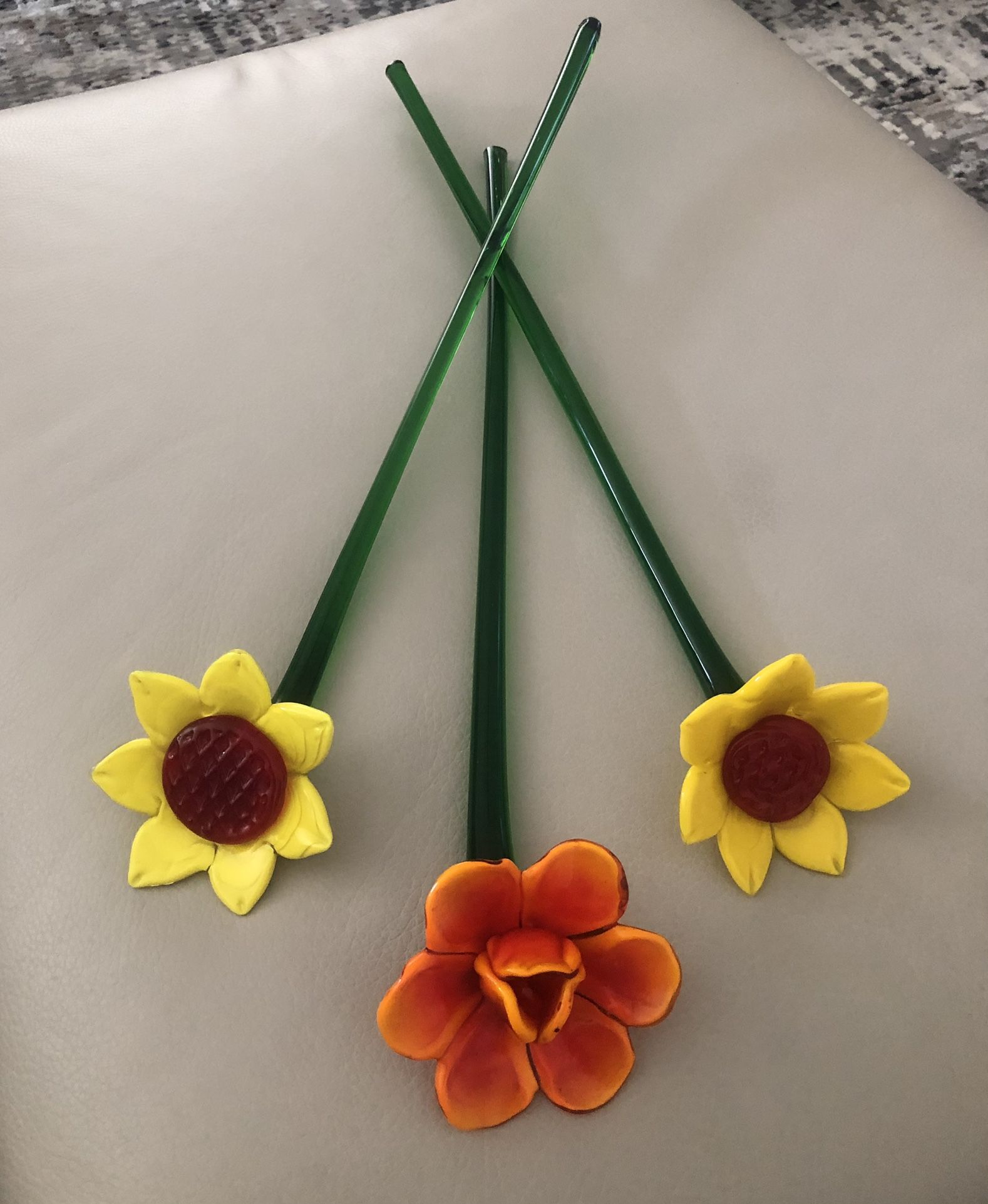 Glass Flowers Long Stem(3)
