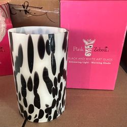Pink Zebra Black and White warming shade