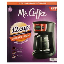 Mr. Coffee 12-Cup Programmable Coffeemaker with Strong Brew Selector,