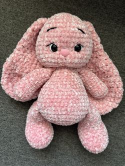 Hand Crochet Velvet Bunny 