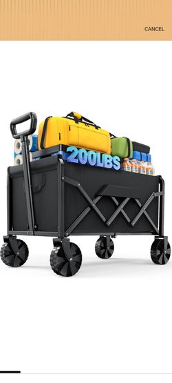 Brand new in the box  Collapsible swap meet wagon holds 200lbs