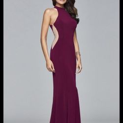 Faviana Dress In Bordeaux