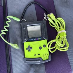 Gameboy Color With Light, Cables And Protector