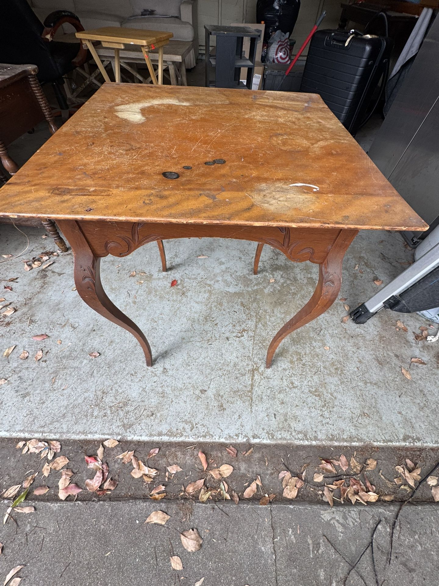 wood end table