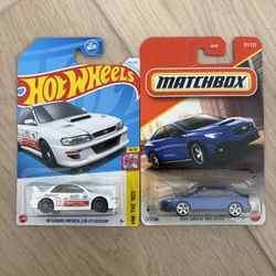 Brand New Unopened Hot Wheels Diecast Car Subaru 2 Pack  2 Pack: ’98 Subaru Impreza 22B-STi 2024 Subaru WRX S4 STi