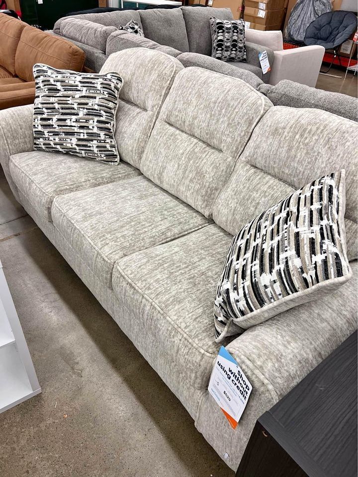 New 🏐 $20 Down Payment Finance 💐Lonoke Parchment Sofa ▪️# Sofa # Loveseat # Couch # Living Room Set Options Available